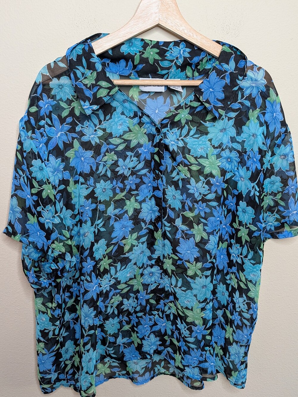 Apparenza Floral Button-Up Blouse - 3X